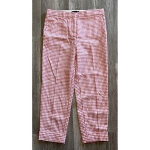 Ann Taylor Pink Houndstooth Cropped Pants